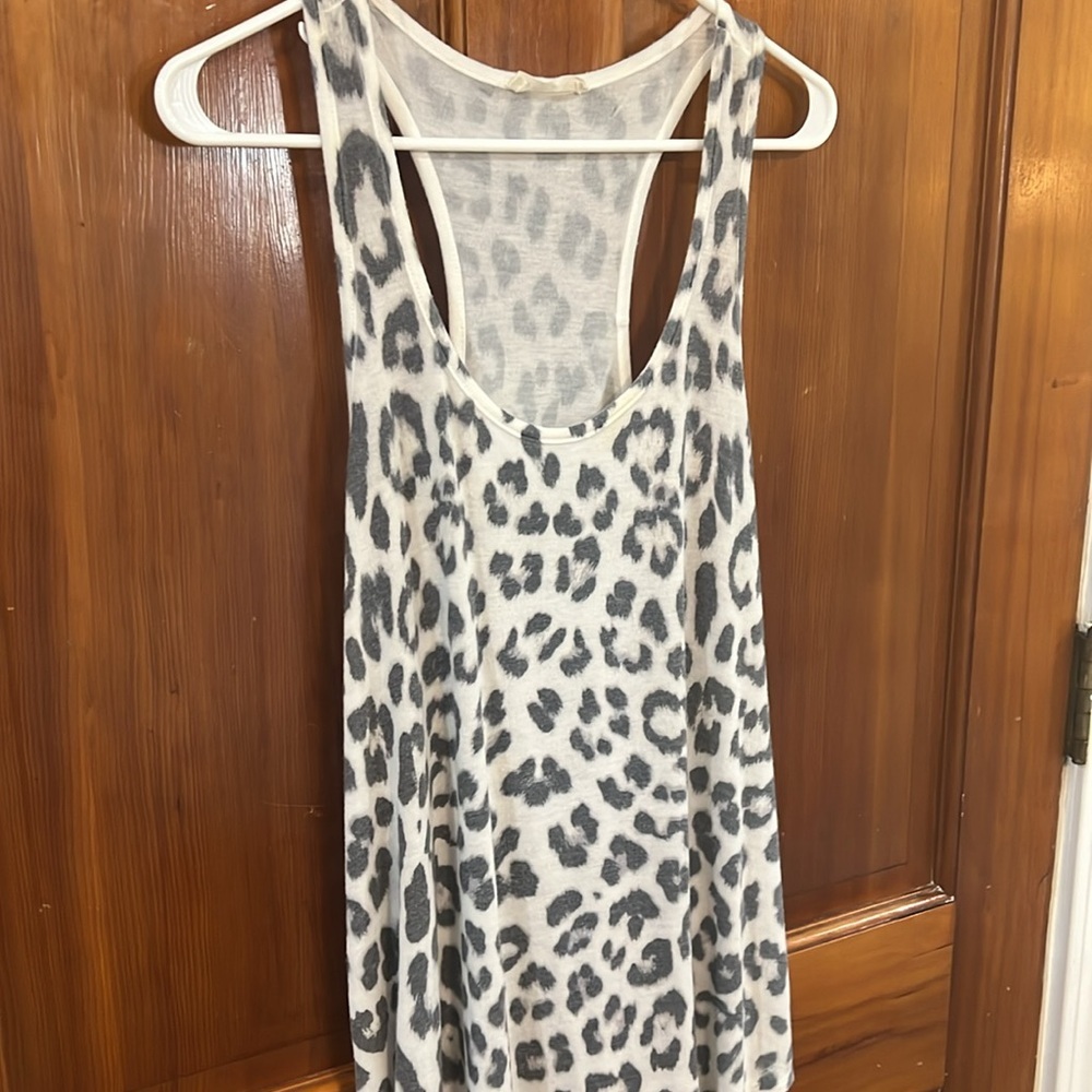 Beige and Gray Animal Print by Phil Love Tank Size Medium - Picture 5 of 7